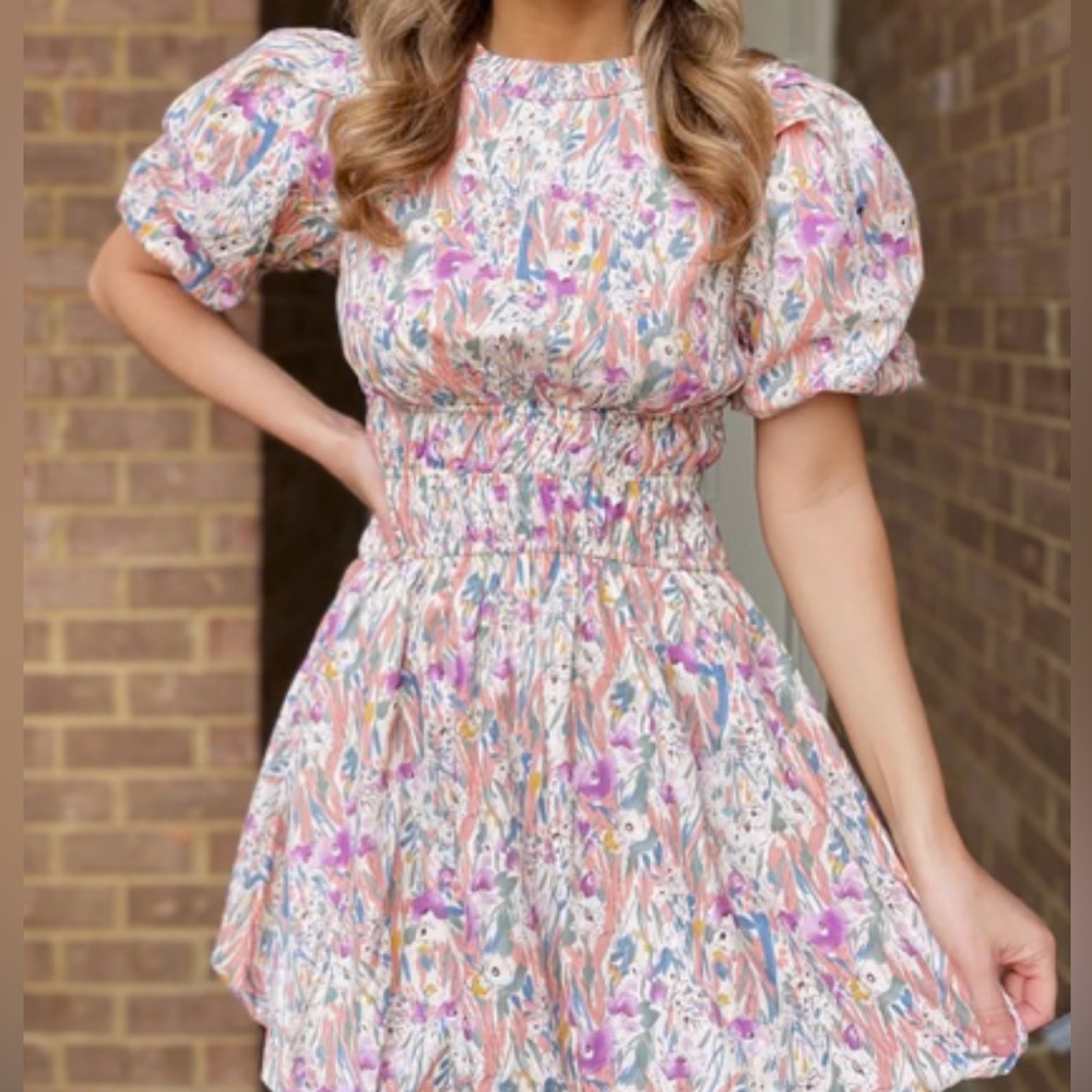 Floral bubble dress small adorable for spring &merci - Picture 2 of 5